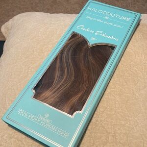 Halocouture Extension 100% Remy Human Hair 16” color 4-27…brand new.
